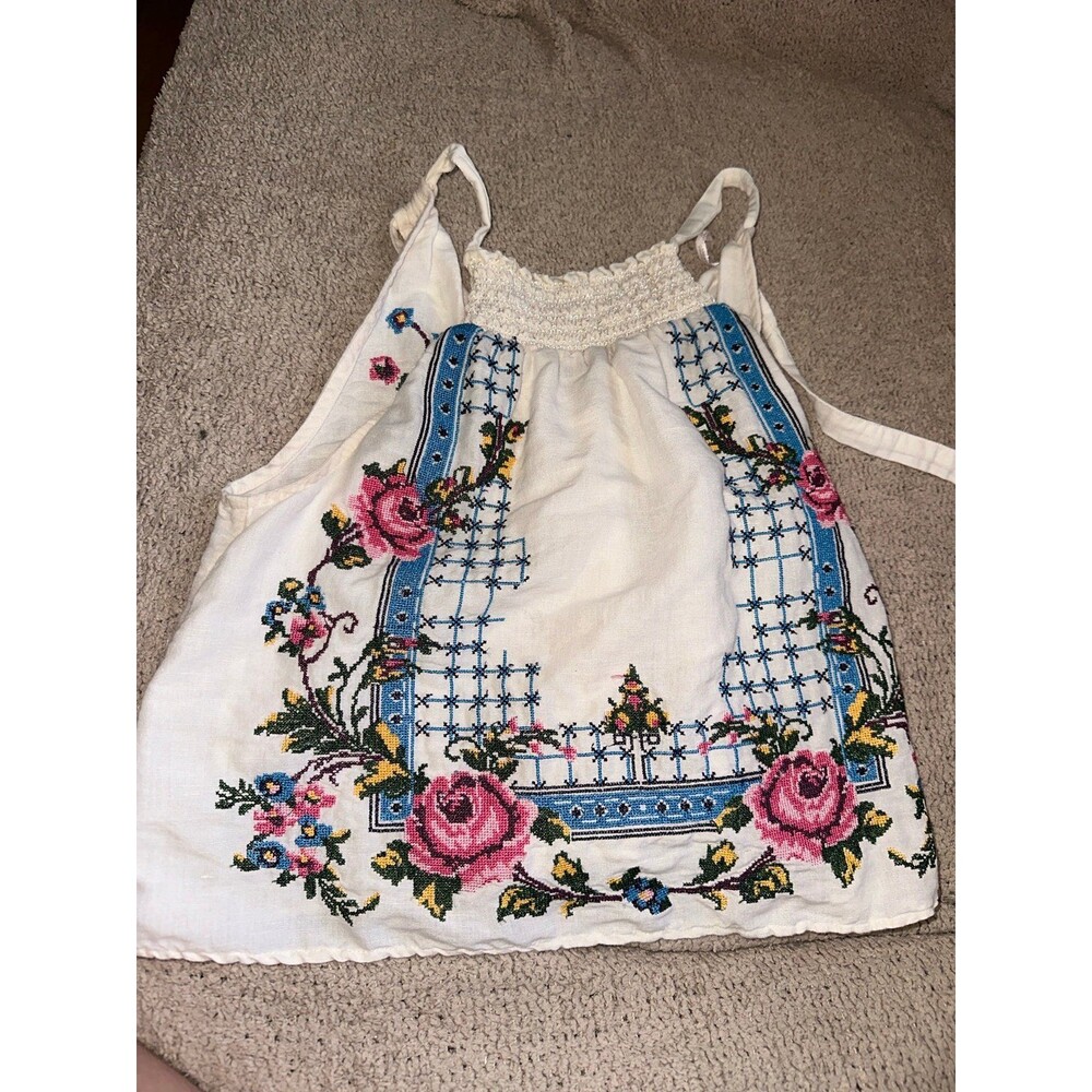 Free people white floral top